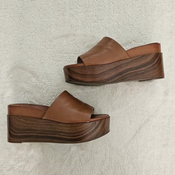 Jessica Simpson Crissie Platform Brown Sandals Size 9 Bohemian Chunky 70s Retro - Picture 2 of 6